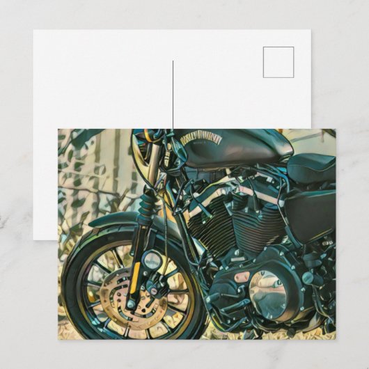 バイクのギフト ポストカード (正面/裏面)