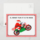 バイクのクリスマスカード シーズンポストカード (正面/裏面)