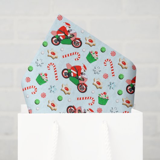 バイクのクリスマスギフト 薄葉紙 (ギフトバッグ)