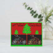 バイクのクリスマスポストカード シーズンポストカード (スタンド正面)