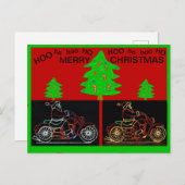 バイクのクリスマスポストカード シーズンポストカード (正面/裏面)