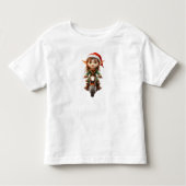 バイクのクリスマス小妖精や小人トドラーズティー トドラーTシャツ (正面)