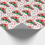 バイクのクリスマス ラッピングペーパー (角)