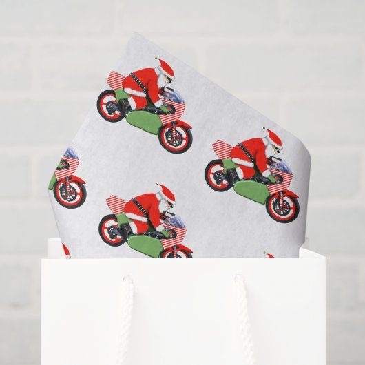 バイクのクリスマス 薄葉紙 (ギフトバッグ)
