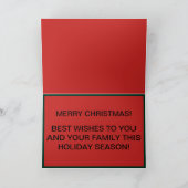 バイクのサンタのクリスマスカード カード (内部)