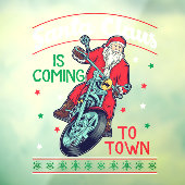 バイクのサンタクロースが街にやってくる ウィンドウサイン (シート3)