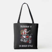 バイクのサンタクロース トートバッグ (裏面)