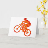 バイクのジャンプ停止 カード (黄色い花)