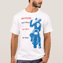 バイクのスピードと自由のデザイン Tシャツ