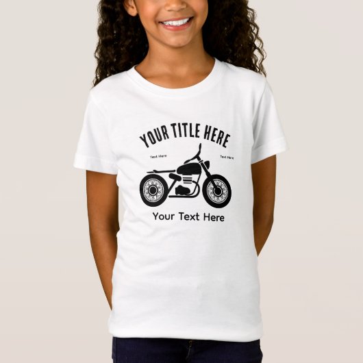 バイクのスピードと自由のデザイン Tシャツ (正面)
