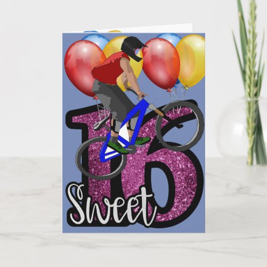 バイクのスポーツのハッピーバースデー家族の友人の運命 カード (正面)