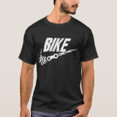 バイクのチェーン・リンクのSwooshの不足分の袖のGildanのティーBm Tシャツ (正面)