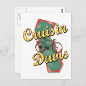 バイクのデービスの巡航カリフォルニア ポストカード (正面/裏面)