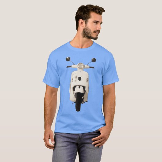 バイクのフロントビュー ビンテージ Tシャツ (正面フル)