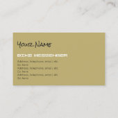 バイクのメッセンジャーまたは周期の急使の名刺 名刺 (裏面)