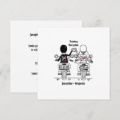 バイクのモーターサイクルイブニングウェディング招待状 招待状 (正面/裏面)