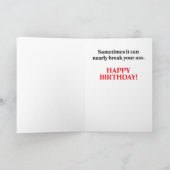 バイクのユーモアのあるなバースデー・カードの乗車 カード (内部)