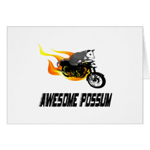 バイクのライダーの素晴らしいふくろねずみ
