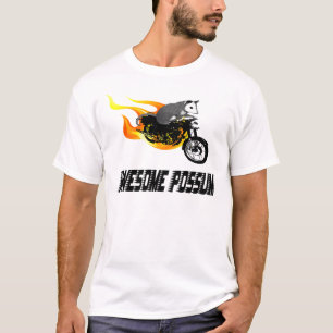 バイクのライダーの素晴らしいふくろねずみ Tシャツ