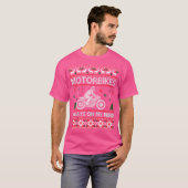 バイクのライダー醜いクリスマスプレゼント Tシャツ (正面フル)