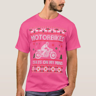 バイクのライダー醜いクリスマスプレゼント Tシャツ