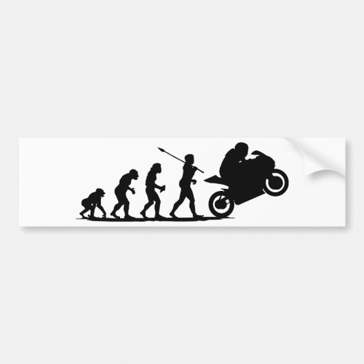 バイクのレーサー バンパーステッカー (正面)