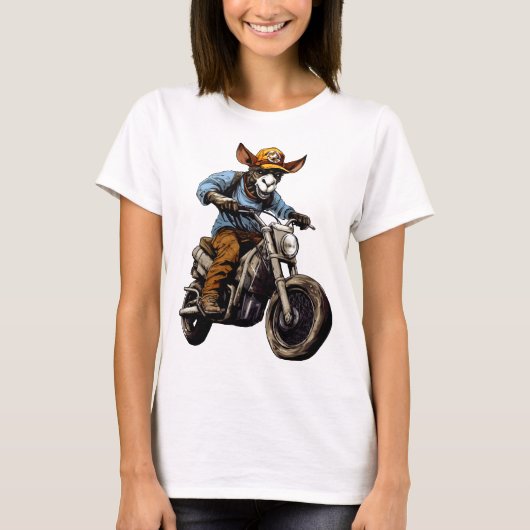 バイクのロバ Tシャツ (正面)