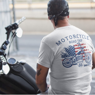 バイクのロードトリップ ルート66 スタージス行き Tシャツ