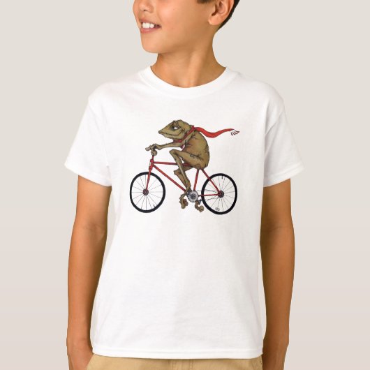 バイクのワイシャツのカエル! Tシャツ (正面)