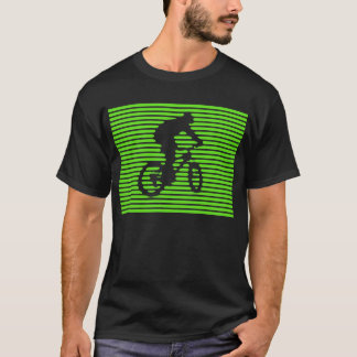 バイクのワイシャツ-グリーン・ライン Tシャツ