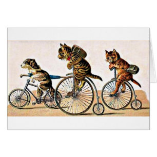 バイクのヴィンテージ猫そして犬