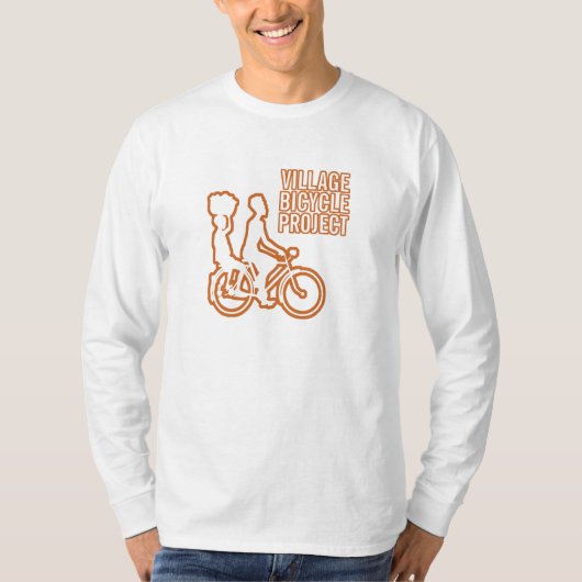 バイクの人の長袖 Tシャツ (正面)