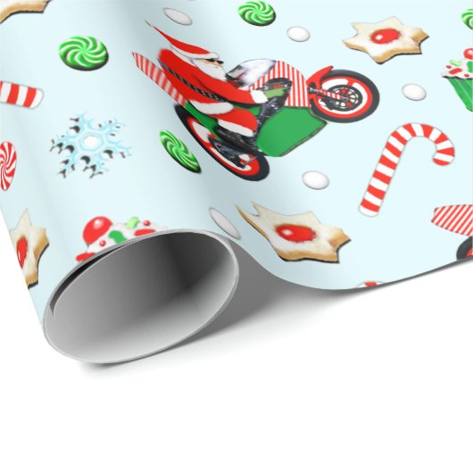 バイクの休日ギフト ラッピングペーパー (ロールコーナー)