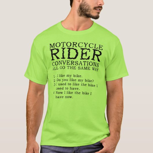 バイクの会話が面白いTシャツ Tシャツ (正面)
