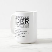 バイクの会話 楽しいマグカップ コーヒーマグカップ (正面左)