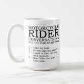 バイクの会話 楽しいマグカップ コーヒーマグカップ (左)