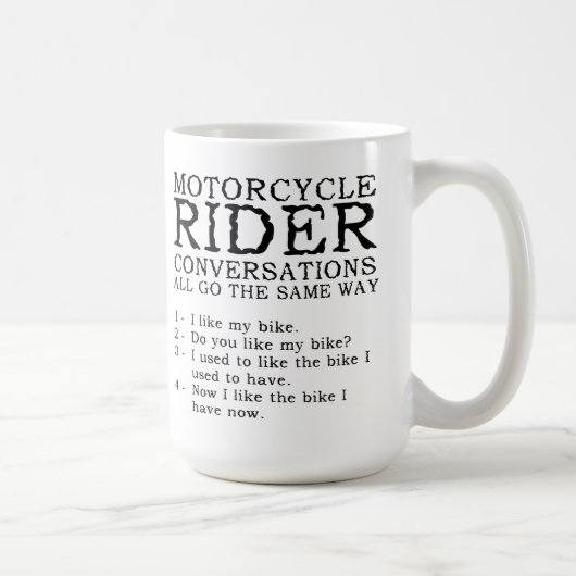バイクの会話 楽しいマグカップ コーヒーマグカップ (右)