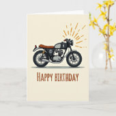 バイクの冒険 バースデーカード カード (黄色い花)
