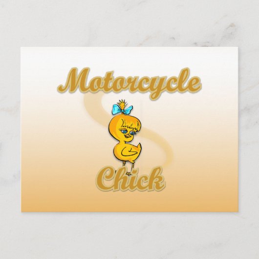 バイクの女の子 ポストカード (正面)