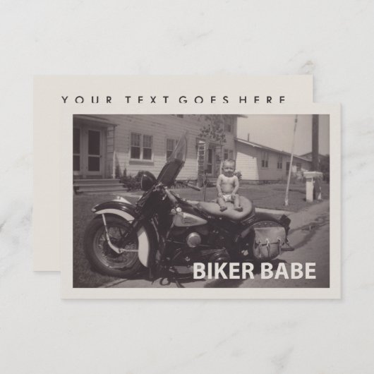 バイクの女の子 招待状 (正面/裏面)