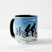 バイクの引用文のシルエット マグカップ (正面左)
