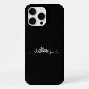 バイクの心拍Tシャツ - 私は私のバイクが大好き iPhone 16 PRO MAXケース