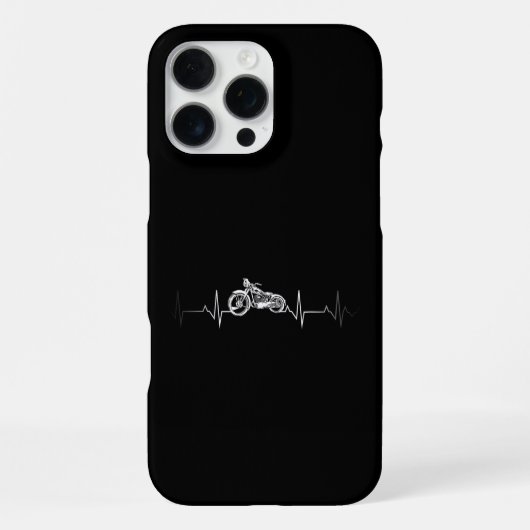 バイクの心拍Tシャツ - 私は私のバイクが大好き iPhoneケース (裏面)