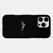 バイクの心拍Tシャツ - 私は私のバイクが大好き iPhoneケース (裏面横)