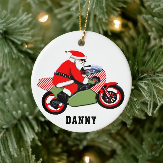 バイクの思い出の品 ホリデーギフト セラミックオーナメント (ツリー)