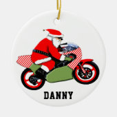 バイクの思い出の品 ホリデーギフト セラミックオーナメント (正面)