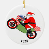 バイクの思い出の品 ホリデーギフト セラミックオーナメント (裏面)
