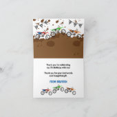 バイクの折りたましいサンクスカード ダートバイク サンキューカード (内部)