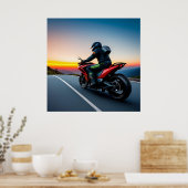 バイクの旅にぴったりな景色のいいルート ポスター (キッチン)
