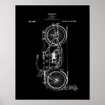 バイクの特許アートポスター | ヴィンテージバイク
